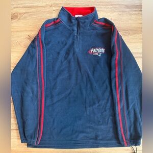 Vintage New England Patriots Men's Navy Fleece Sweater